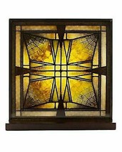 Frank Lloyd Wright Thomas Entry Ceiling Light Stained Glass Wall Desktop Plaque - £69.28 GBP