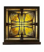 Frank Lloyd Wright Thomas Entry Ceiling Light Stained Glass Wall Desktop... - $86.99