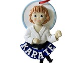 Karate Kid with Black Belt Christmas Ornament NWT 4 inches high - $8.23