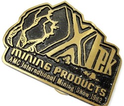 XTek Mining Products Belt Buckle DynaBuckle Limited Edition Solid Brass ... - $42.07