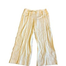 Weekend Max Mara 100% Linen Wide Leg Pants Sz 10 US Semi Sheer Ivory Cream NEW - £48.94 GBP