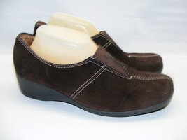 Naturalizer Armon 3 Brown Suede Leather Square Toe Loafers Shoes Size 11 W - £16.39 GBP