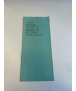 Your Social Security Earnings Record pamphlet, January 1983 edition - $13.62 CAD