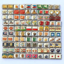 100 Italian Charms Wholesale Set as Shown + 9mm Stainless Steel Starters MIX103 - £23.88 GBP
