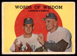 1959 Topps #383 Words of Wisdom (Don Larsen / Casey Stengel) CPC pr - £7.78 GBP