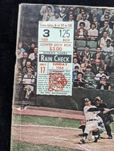 1966 Detroit Tigers vs Los Angeles Baseball Scorebook &amp; Ticket Stub - £23.86 GBP