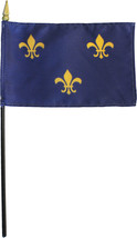 Fleur-de-Lis - 4&quot;X6&quot; Stick Flag (3/blue) - $4.64 CAD