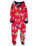 Infant Boys Red Gnome Footie Sleeper Sleep &amp; Play Christmas Pajama 6-9M - £10.90 GBP