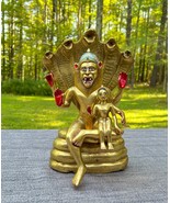 13&quot; Vintage Astadhatu Brass Lakshmi Narasimha Adisesa Murti Deity Statue... - $903.08 CAD