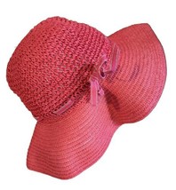 Women&#39;s Ladies Floppy Paper Straw Hat  Red Party Theater Costume Beach - £31.58 GBP