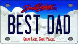 Best Dad South Dakota Novelty Mini Metal License Plate Tag - £11.76 GBP