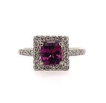 Authenticity Guarantee 
14k Gold 1.10ct Grape Genuine Natural Garnet and Diam... - £596.37 GBP