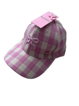 Juicy Couture Bow Gingham Cap Hat Pink - $89.07