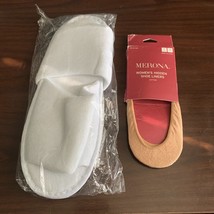 Terry Cloth White Scuffs Spa Hotel Home Club Slippers Shoe Liners Lot - $9.46