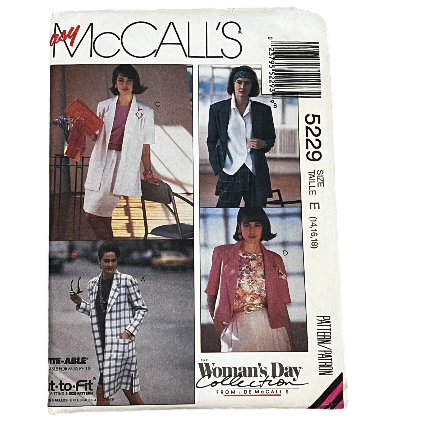 Vintage McCall&#39;s 5229 Woman&#39;s Day Collection Blazer &amp; Skirt Pattern  Siz... - $4.80