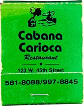 Cabana Carioca II Restaurant, New York City, Match Book Matches Matchbook - $11.99