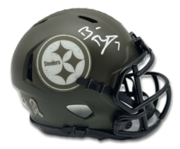 Ben Roethlisberger Autographed Steelers Salute to Service Mini Helmet Fanatics - £285.00 GBP