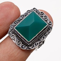 Green Onyx Vintage Style Gemstone Christmas Gift Ring Jewelry 8.50&quot; SA 2200 - £4.00 GBP