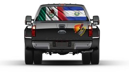 Mexico and El Salvador Flag Rear Window Graphic Perforated Decal Vinyl P... - £39.88 GBP
