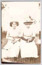 RPPC Two Young Ladies With Kittens c1910 Long Pine Nebraska Family Postcard A33 - £15.93 GBP