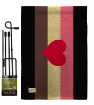 Fat Pride Burlap - Impressions Decorative Metal Garden Pole Flag Set GS148006-DB - £27.15 GBP
