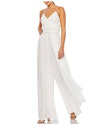 2651 Ieena Mac Duggal Ruched Side Tie Wide Leg Jumpsuit SZ S ($238) White - $2,159.40 MXN