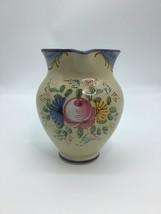Vintage Italian Pottery Pitcher Hand Painted Made In Italy Numbered - £18.84 GBP