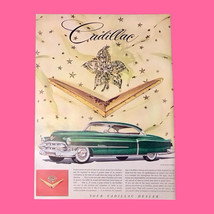 Vintage &quot;1950 Cadillac With Green Paint Car&quot; Advertising Print - $27.72