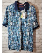 NWT Robert Graham M SKULL HEAD Geometric Colorful Print Short Sleeve Pol... - $1,522.97 MXN