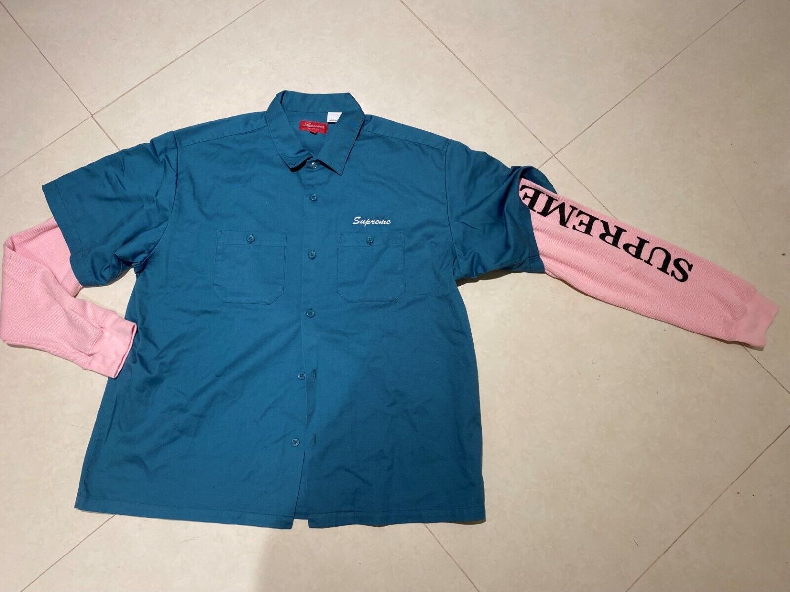 Supreme Thermal Arbeit Arbeitshemd Grün Brand Neu W Tag