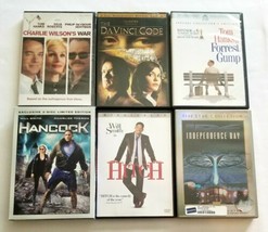 Charlie Wilson&#39;s War, Da Vinci Code, Forrest Gump, Hancock, Hitch &amp; ID4 DVD Lot - £16.04 GBP