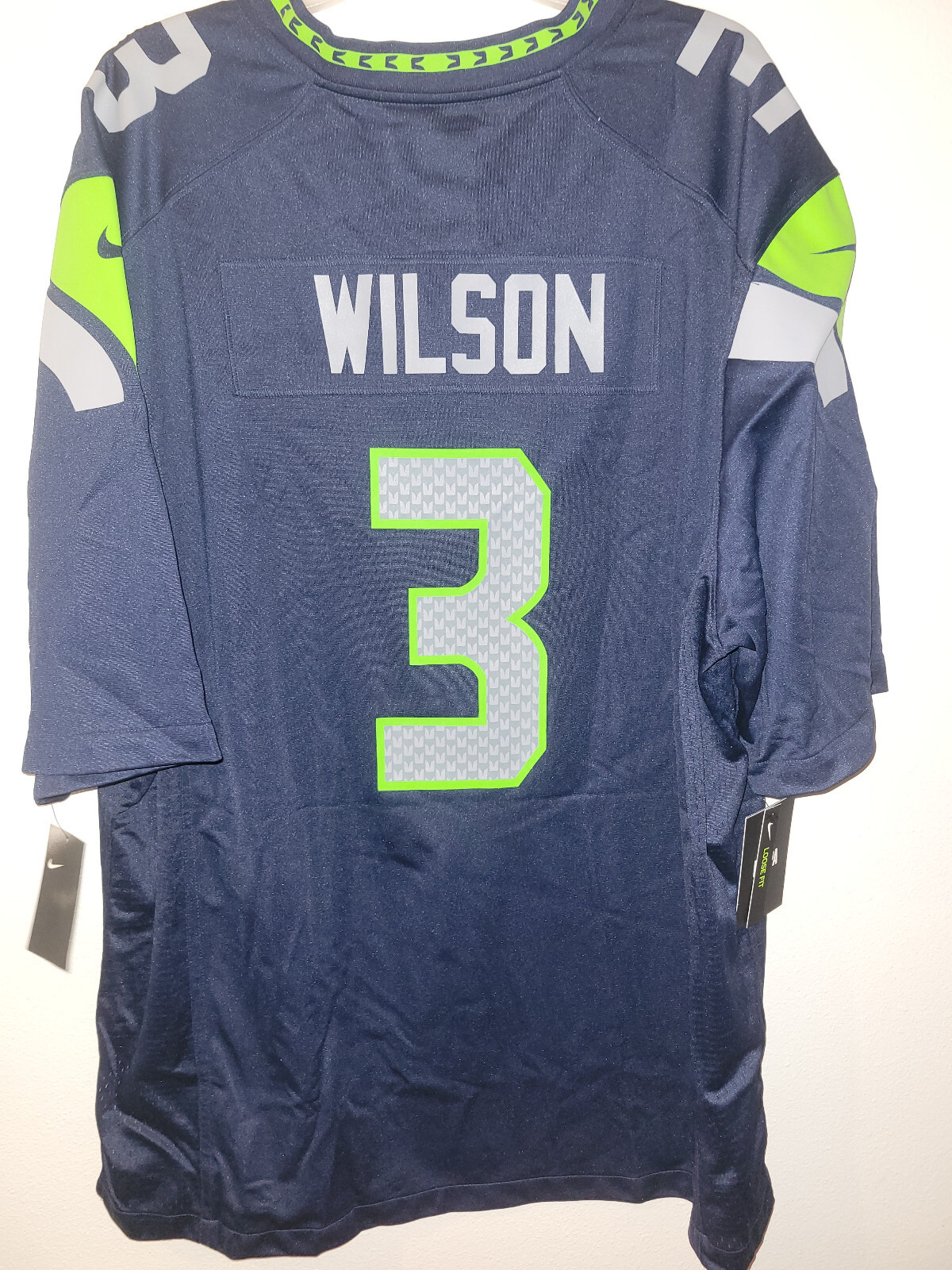NIKE NFL SEATTLE SEAHAWKS RUSSELL WILSON MEN&#39;S JERSEY 3XL - £29.82 GBP