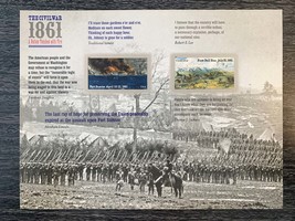 Civil War A Nation Touched With Fire stamp sheet - $20.00