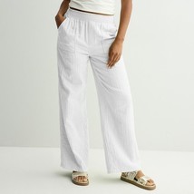 Juniors&#39; SO® High-Rise Double Gauze Pants, Girl&#39;s, Size: XS, Modern White - $19.99