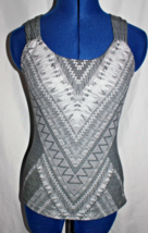 PrAna Phoebe Tank Top Gray Size Small Shelf Bra X Back Activewear - $17.99