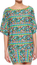 Trina Turk Swimsuit Cover-up Bora Bora Tunic Dress sz XS Multicolor Beach  - £76.65 GBP
