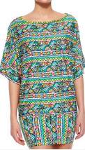 Trina Turk Swimsuit Cover-up Bora Bora Tunic Dress sz XS Multicolor Beach  - £73.14 GBP