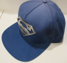 NWT Superman Hat Metal Emblem Blue Man of Steel Shield Adjustable Snapback Cap - £19.97 GBP