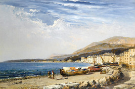 Giclee Salerno Amalfi Bay landscape Art painting HD printed on canvas - £7.52 GBP+