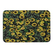 Mondxflaur Sunflowers Non Slip Bathroom Mat for Shower Quick Dry Diatom Mud Rugs - £15.02 GBP