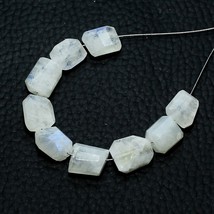 9pcs Natural Rainbow Moonstone Beads Loose Gemstone Size 7x7mm To 9x7mm 23.60ct - £6.68 GBP