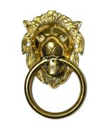 Vintage Solid Brass Lion Head Door Knocker Georgian Regency Style Heavy ... - $93.10