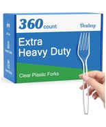 360 Count Extra Heavy Duty Clear Plastic Forks Disposable, Bpa-Free, Hea... - $37.99