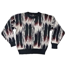 VTG 80s 90s Stefano Man Hunter Green Multi Knit Sweater Sz L - $67.32