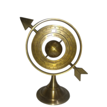 Brass Armillary Sphere Globe Spherical Astrolabe Compass sundial Nautical Décor - £59.32 GBP