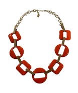 ann taylor red lucite necklace 18”-23” - $22.79 CAD