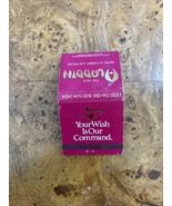 Vtg The New Aladdin Hotel Casino Your Wish Is Our Command Matchbook Las ... - $8.86