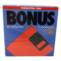 NIB Verbatim 10 Mico Floppy Disks MF2-HD Formatted IBM 10 Microdisks Sealed - $10.25