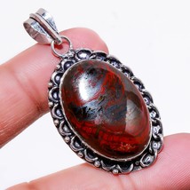 Red Moss Agate Oval Shape Gemstone Handmade Fashion Pendant Jewelry 2.10&quot; SA 736 - £3.98 GBP