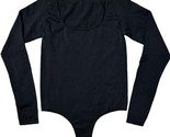 Skims Essential Scoop Neck Long Sleeve Bodysuit in Onyx Women’s Size S/M... - $42.06
